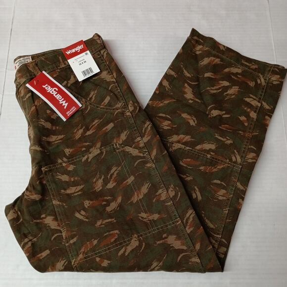Wrangler Utility Double Knee Pants Men's Size 32x30 Micro Brush Camo Relaxed - Picture 1 of 7